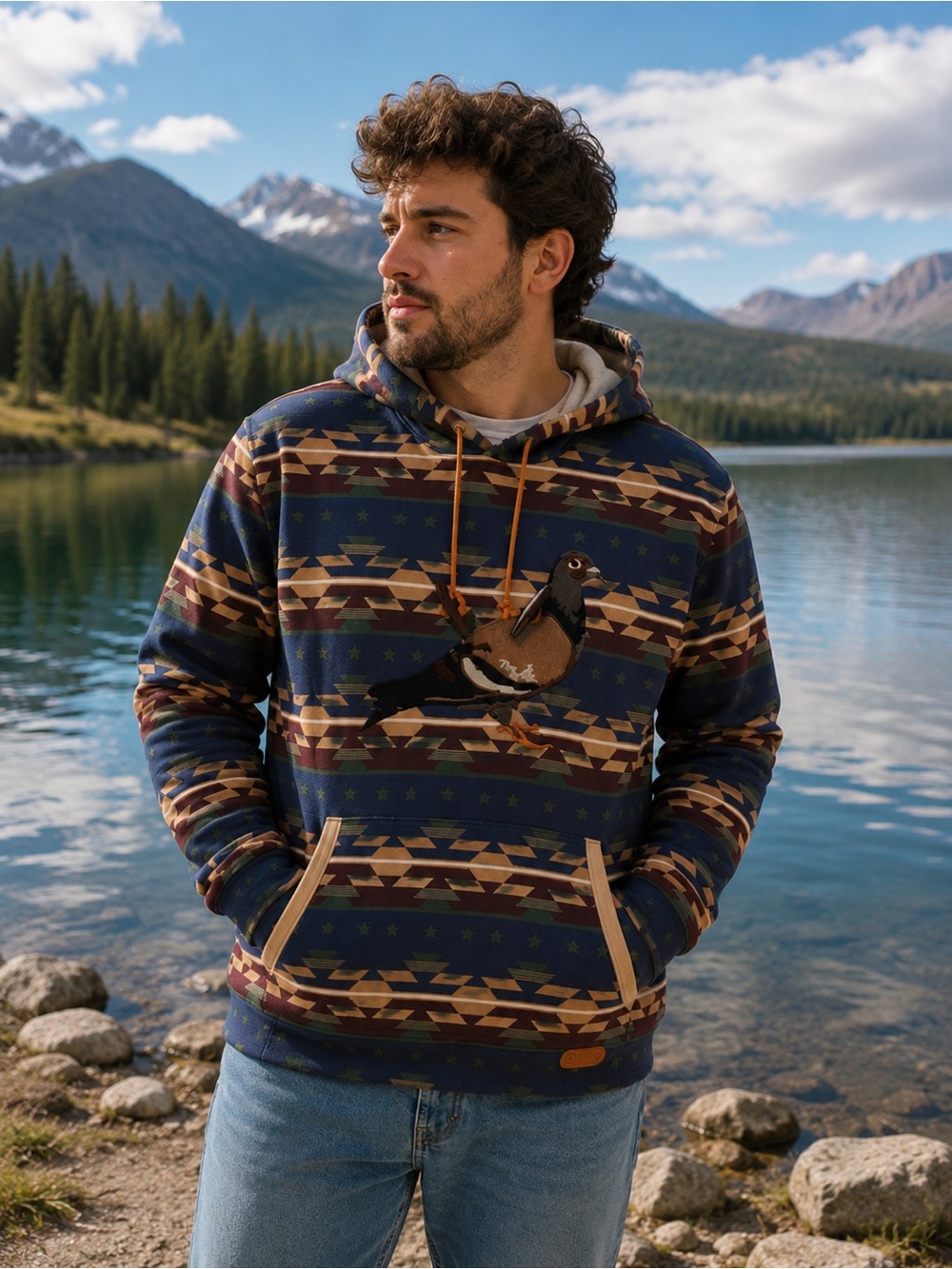 Staple Blue and Brown Southwestern Sweatshirt